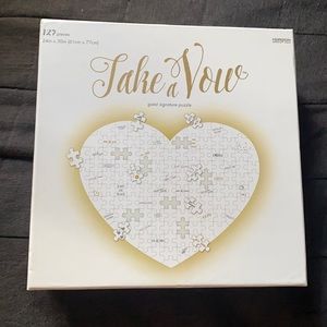 Wedding guest sign in puzzle